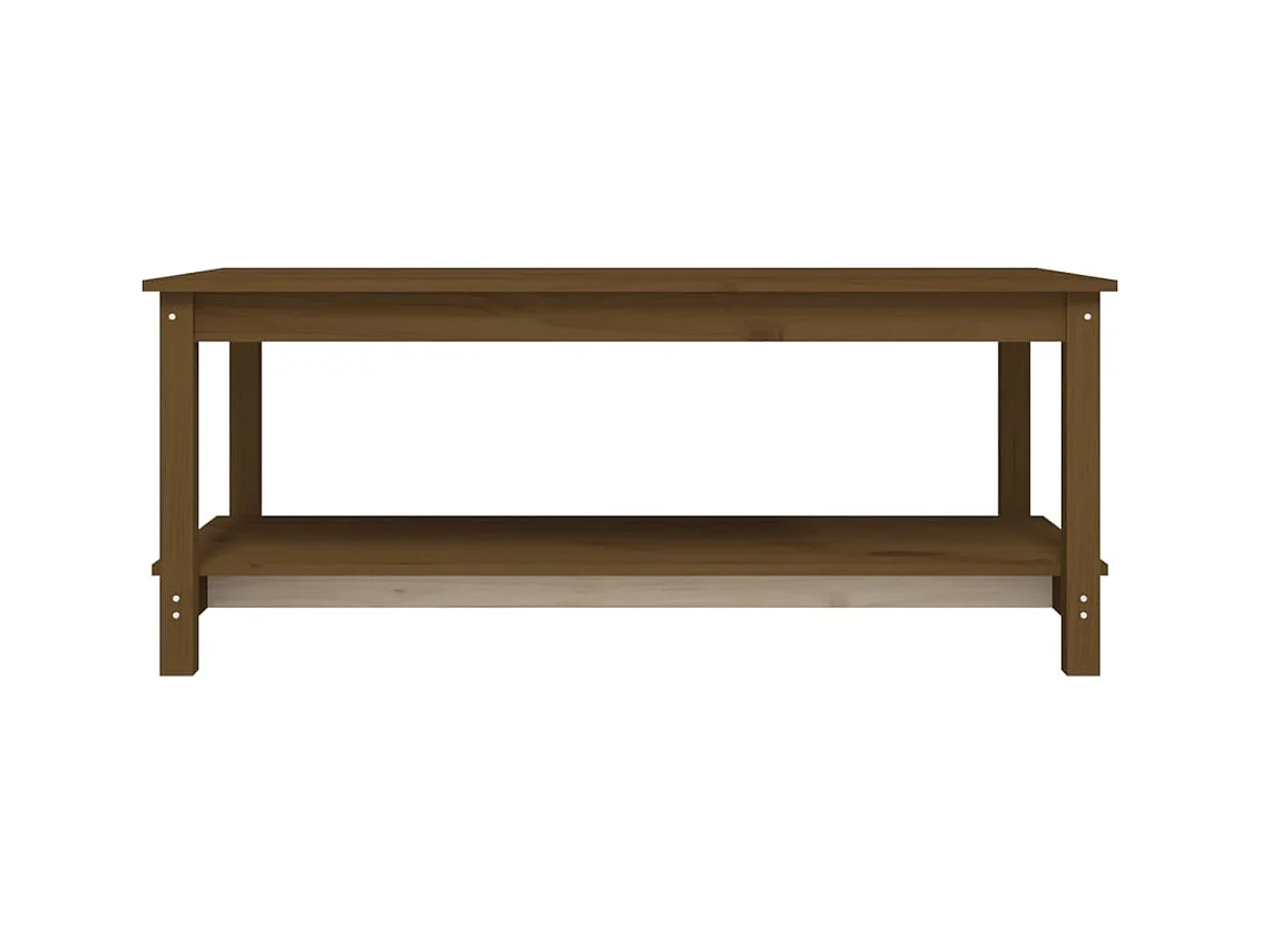 Table basse Marron miel 110x55x45 cm Bois massif de pin