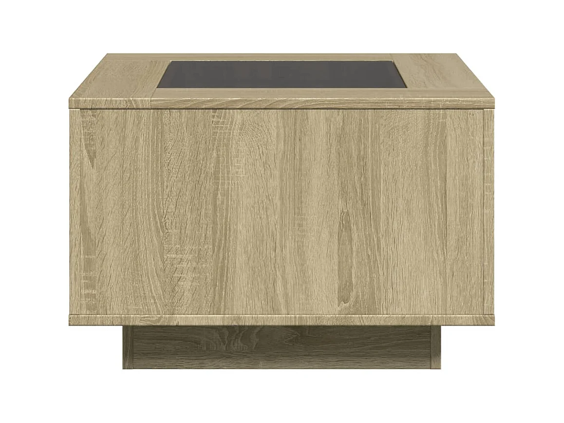 Table basse avec LED chêne sonoma 60x60x40 cm bois d'ingénierie