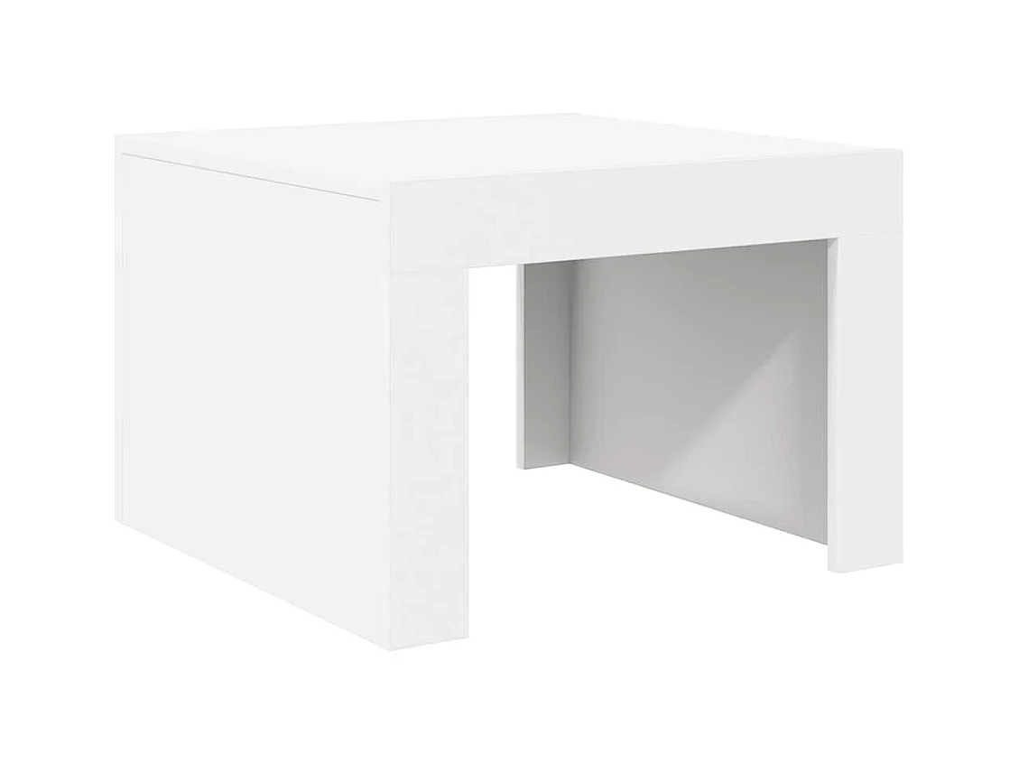 Table basse blanc 50x50x35 cm bois d'ingénierie