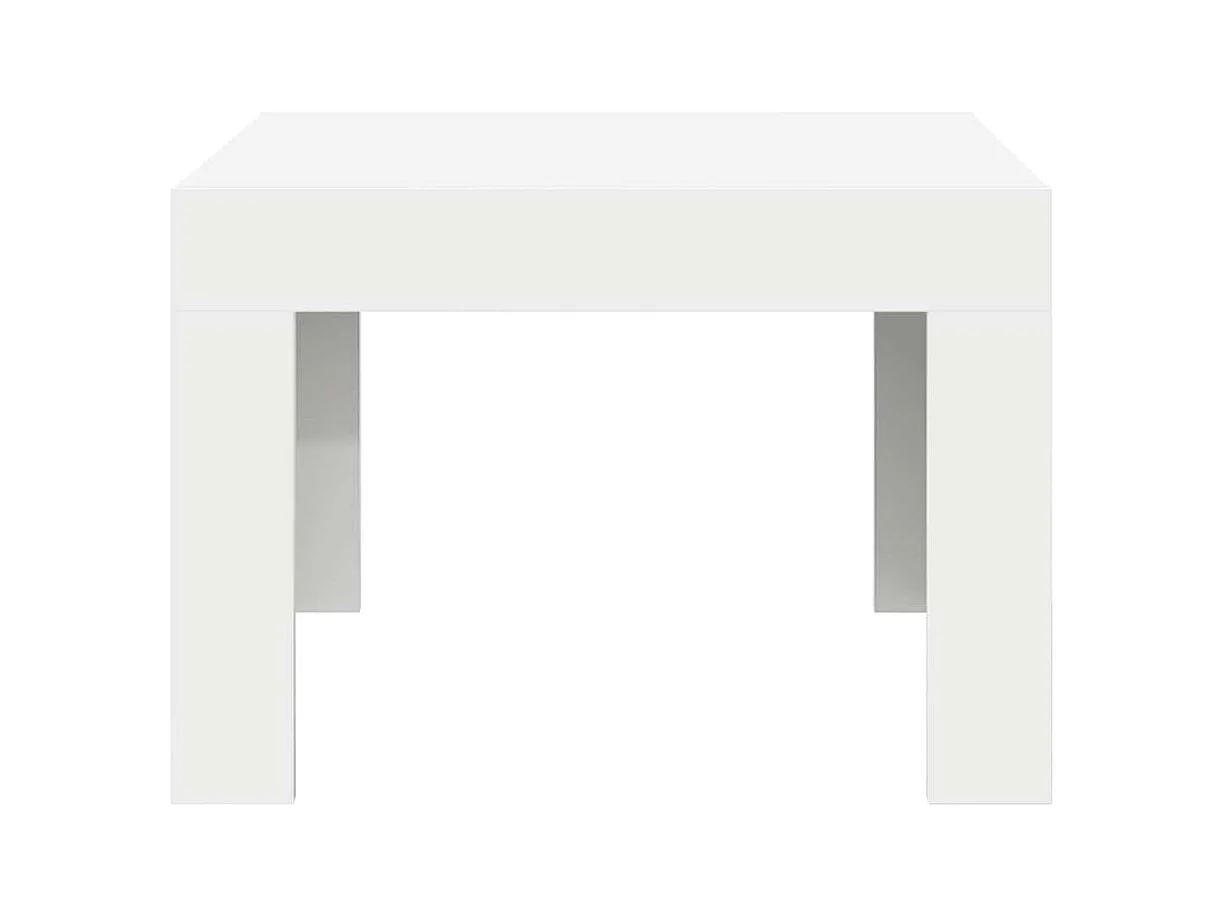 Table basse blanc 50x50x35 cm bois d'ingénierie