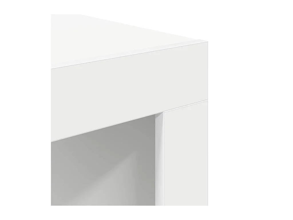 Table basse blanc 50x50x35 cm bois d'ingénierie