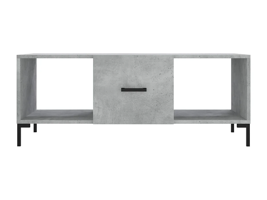 Table basse gris béton 102x50x40 cm bois d'ingénierie