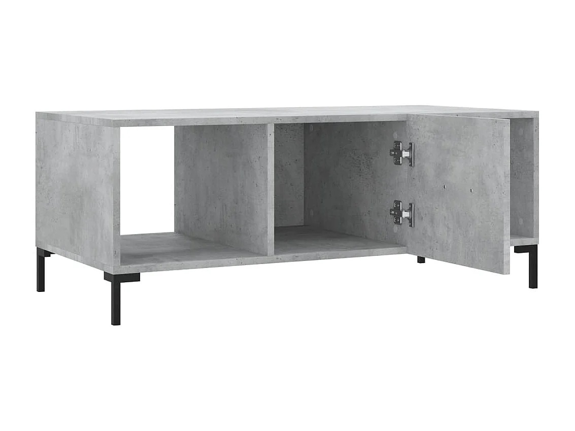 Table basse gris béton 102x50x40 cm bois d'ingénierie