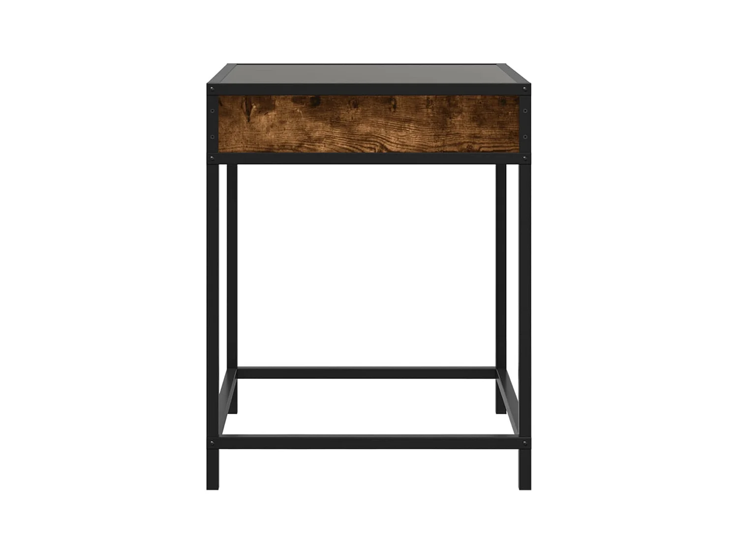 Table basse avec LED Infinity chêne fumé 40x40x51 cm