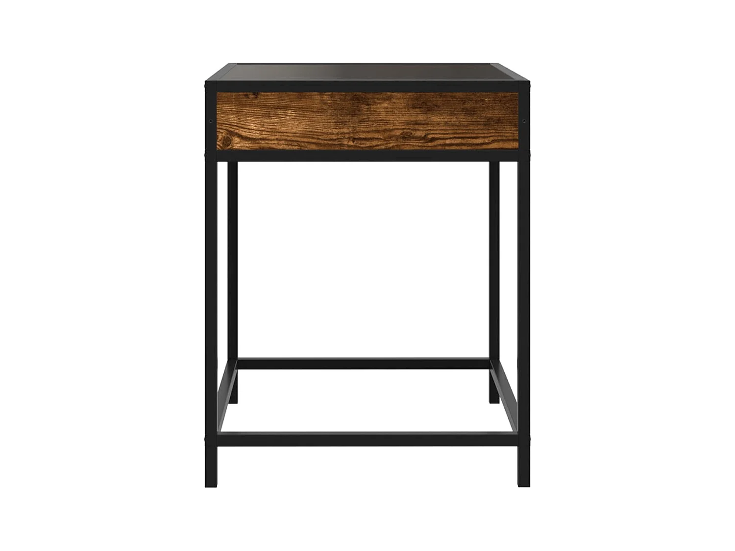 Table basse avec LED Infinity chêne fumé 40x40x51 cm