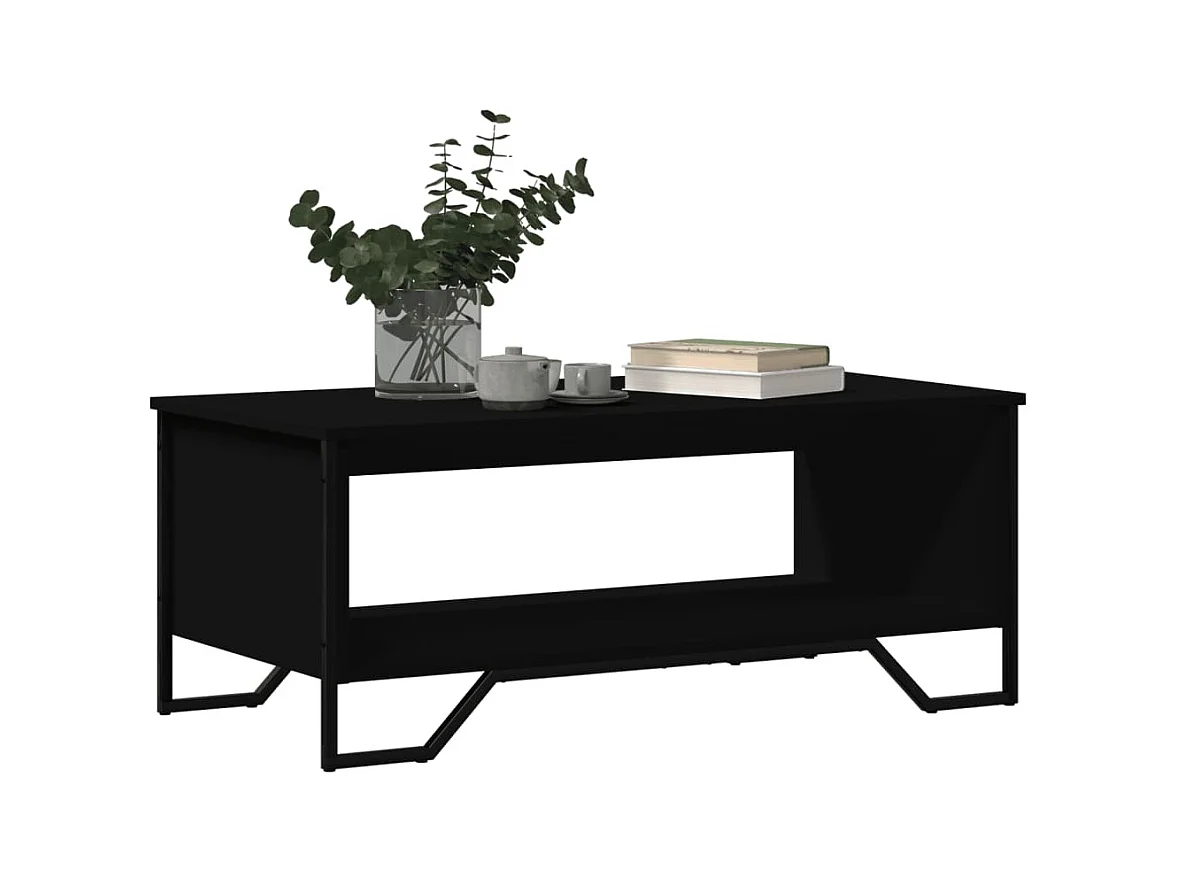 Table basse noir 100x51x40 cm bois d'ingénierie