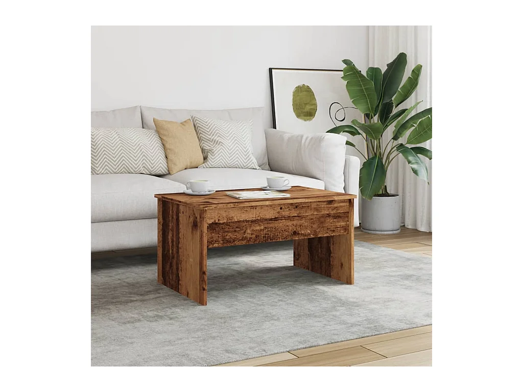 Salontafel oud hout 80x50,5x41,5 cm bewerkt hout