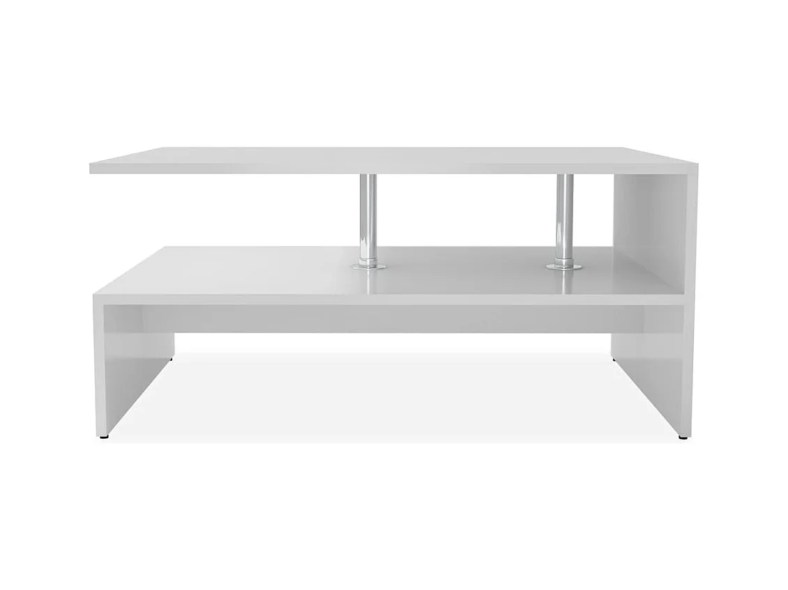 Table basse Bois d'ingénierie 90x59x42 cm Blanc