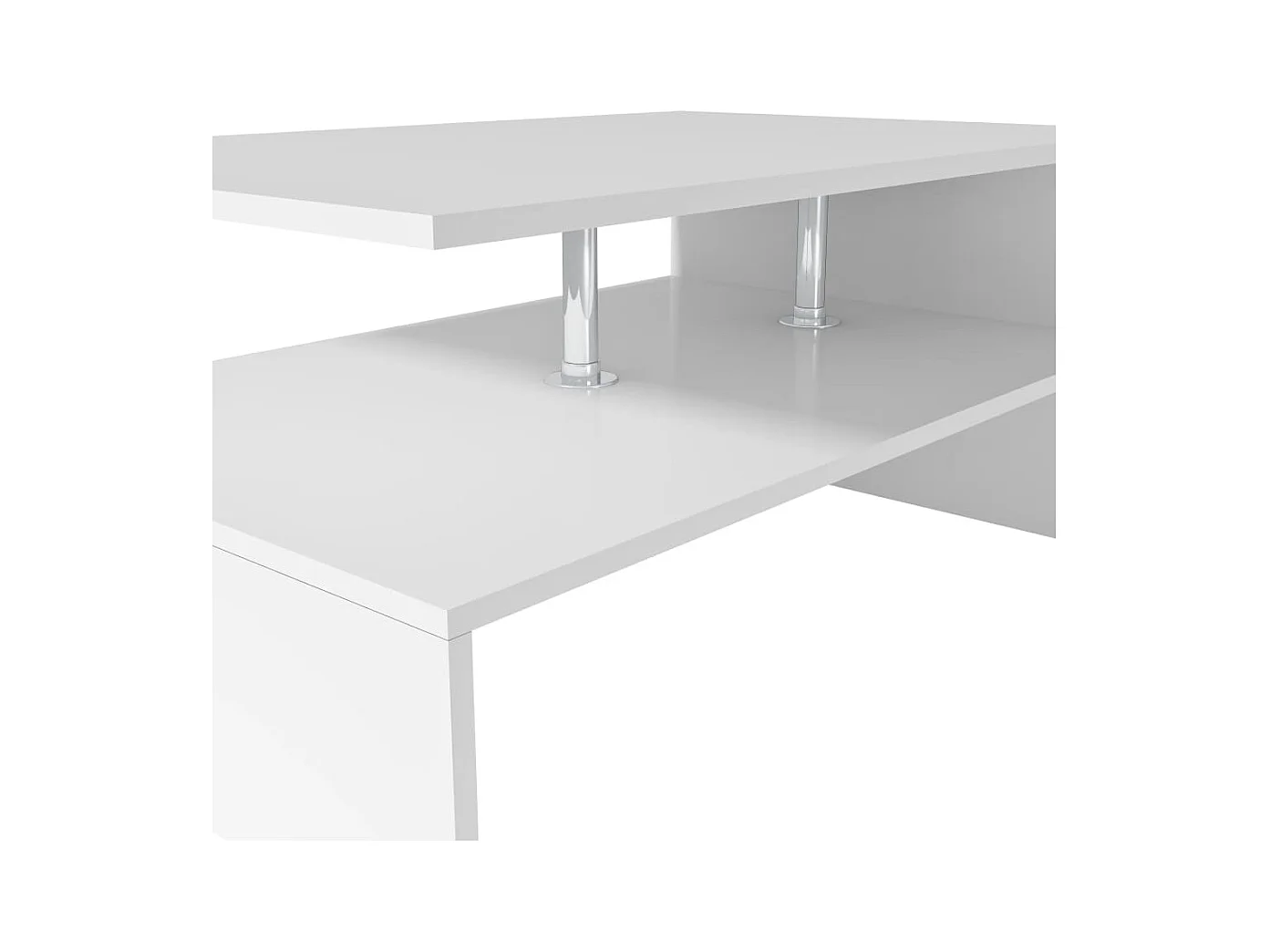 Table basse Bois d'ingénierie 90x59x42 cm Blanc