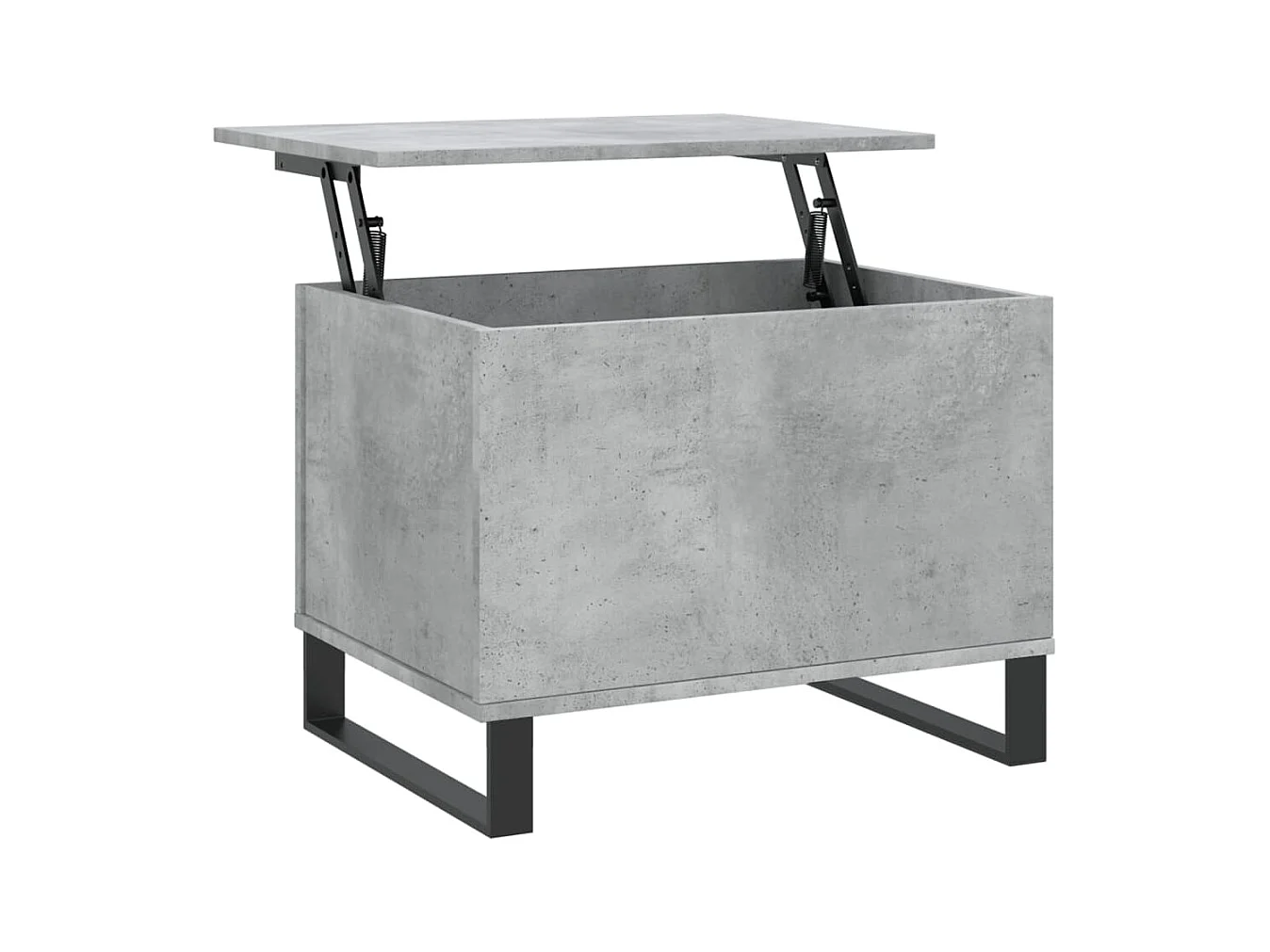 Betongrijze salontafel 60x44,5x45 cm bewerkt hout