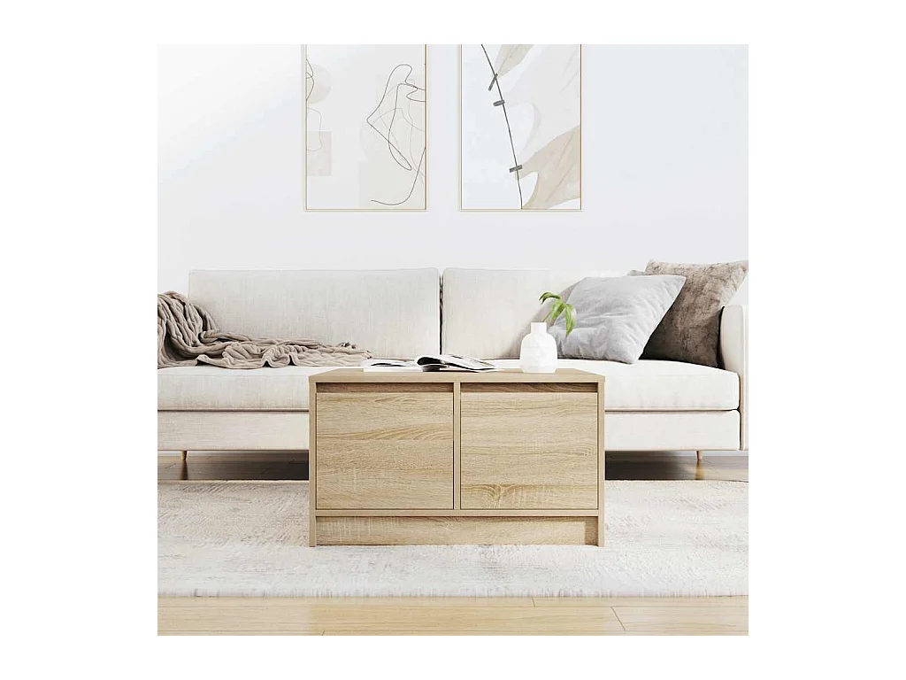 Table basse avec tiroirs chêne sonoma 70,5x70x40 cm