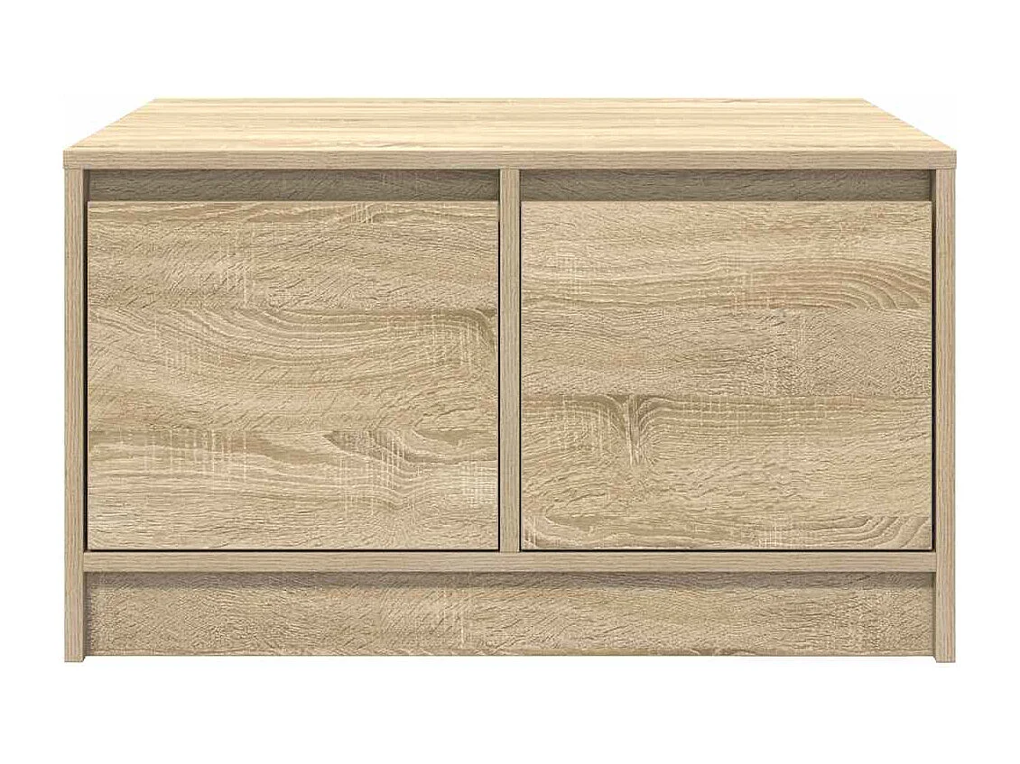 Mesa de centro con cajones, roble Sonoma, 70,5 x 70 x 40 cm