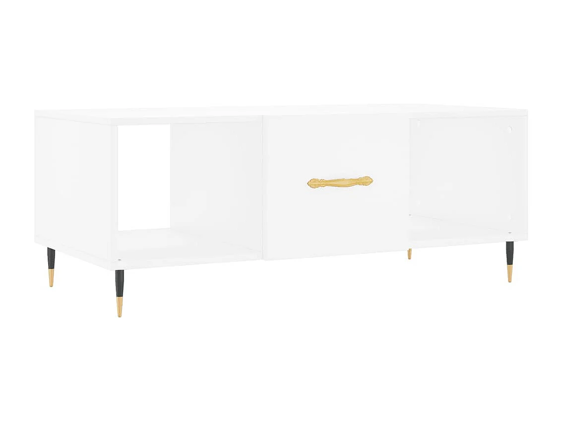 Table basse blanc 102x50x40 cm bois d'ingénierie