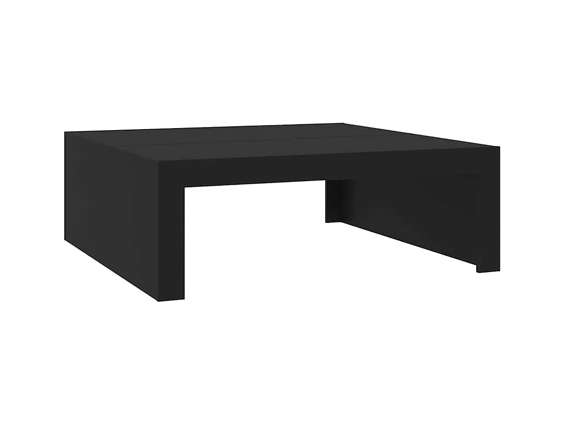 Table basse noir 100x100x35 cm bois d'ingénierie