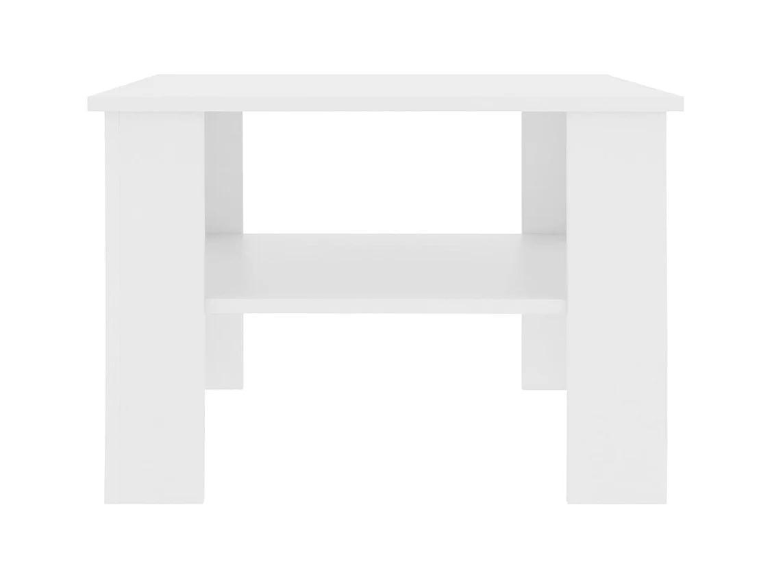 Table basse Blanc 60x60x42 cm Bois d’ingénierie