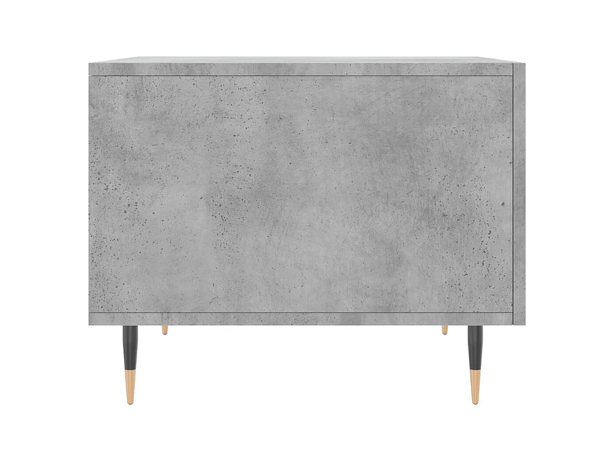 Tavolino da caffè grigio cemento 50x50x40 cm in legno ingegnerizzato