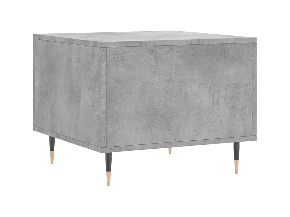 Tavolino da caffè grigio cemento 50x50x40 cm in legno ingegnerizzato