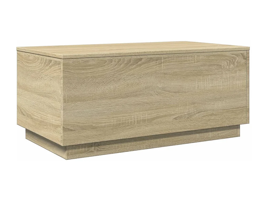 Tavolino con luci LED in rovere Sonoma 90x50x40 cm