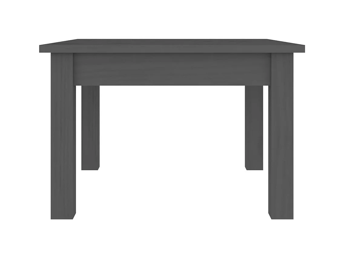 Salontafel Grijs 45x45x30 cm Massief grenenhout
