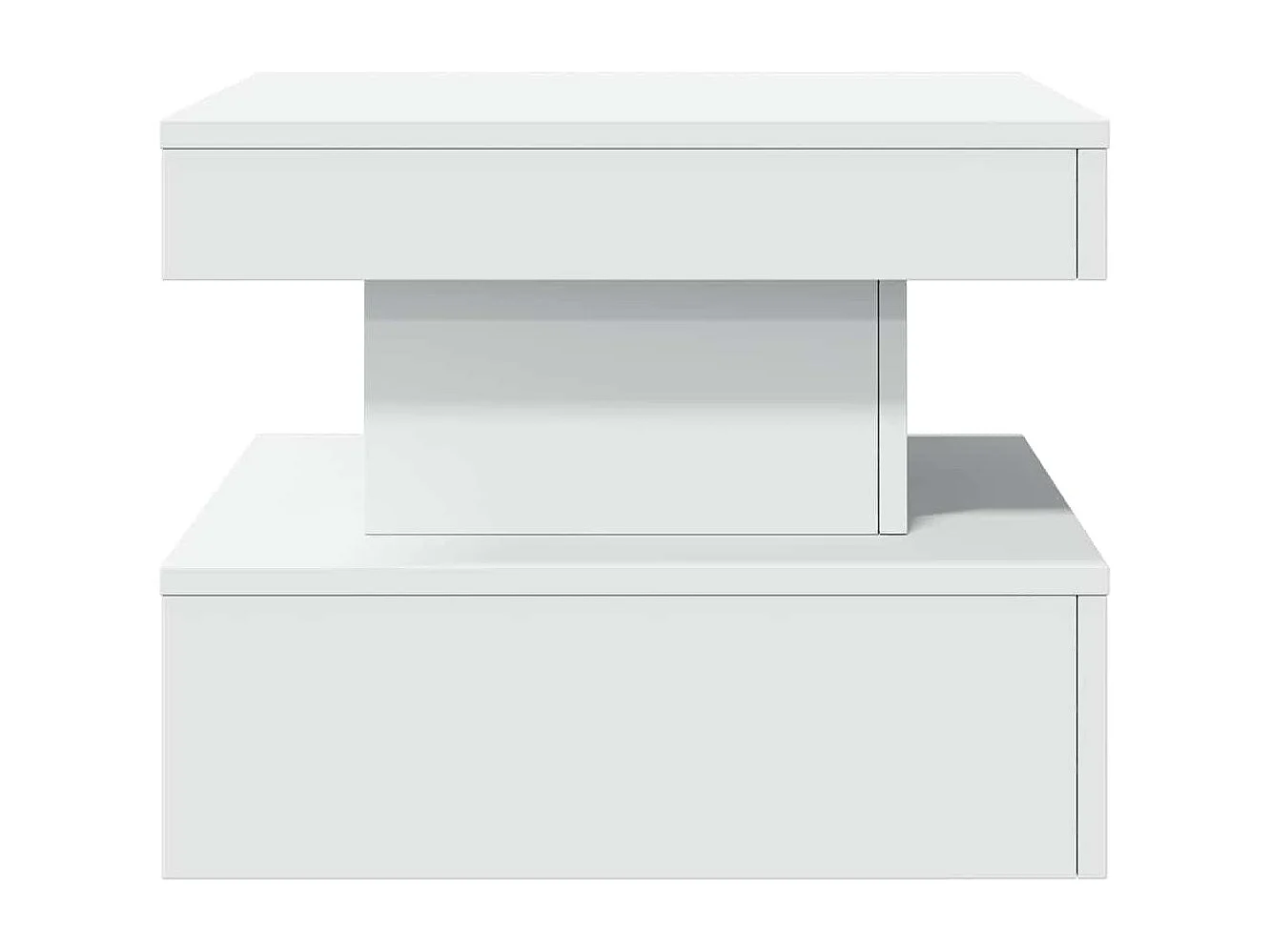 Table basse avec lumières LED blanc 50x50x40 cm