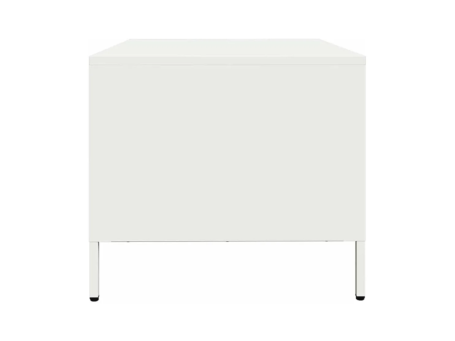 Table basse blanc 68,5x50x43,5 cm acier laminé à froid