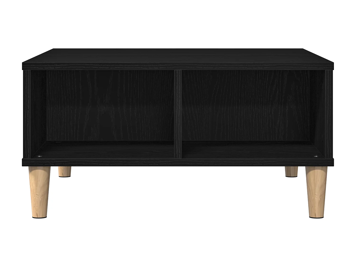 Table basse chêne noir 60x60x30 cm bois aggloméré