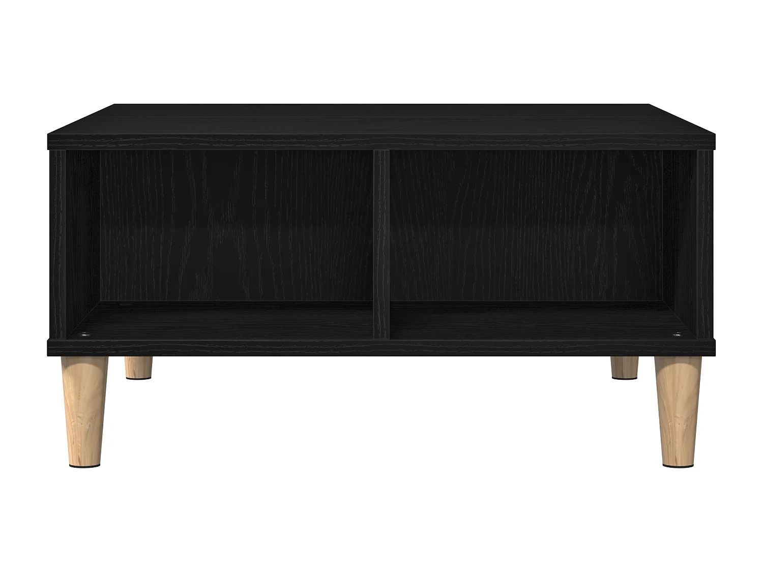 Couchtisch aus schwarzer Eiche, 60 x 60 x 30 cm, Spanplatte