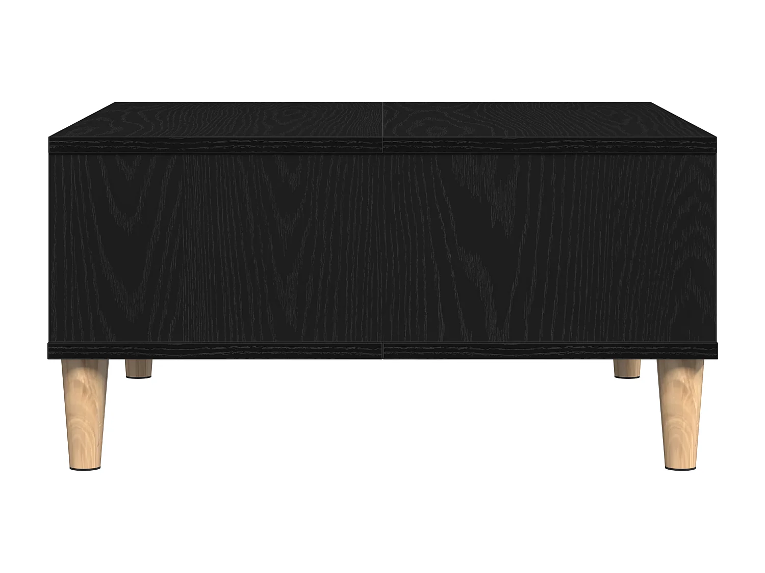 Couchtisch aus schwarzer Eiche, 60 x 60 x 30 cm, Spanplatte