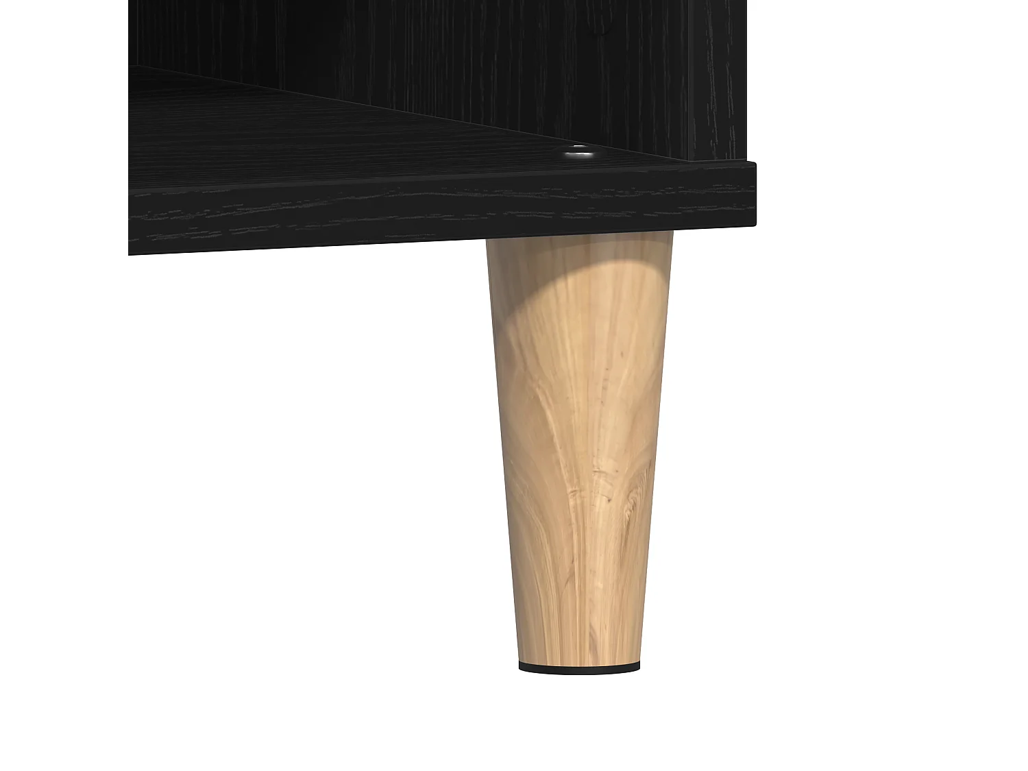 Couchtisch aus schwarzer Eiche, 60 x 60 x 30 cm, Spanplatte