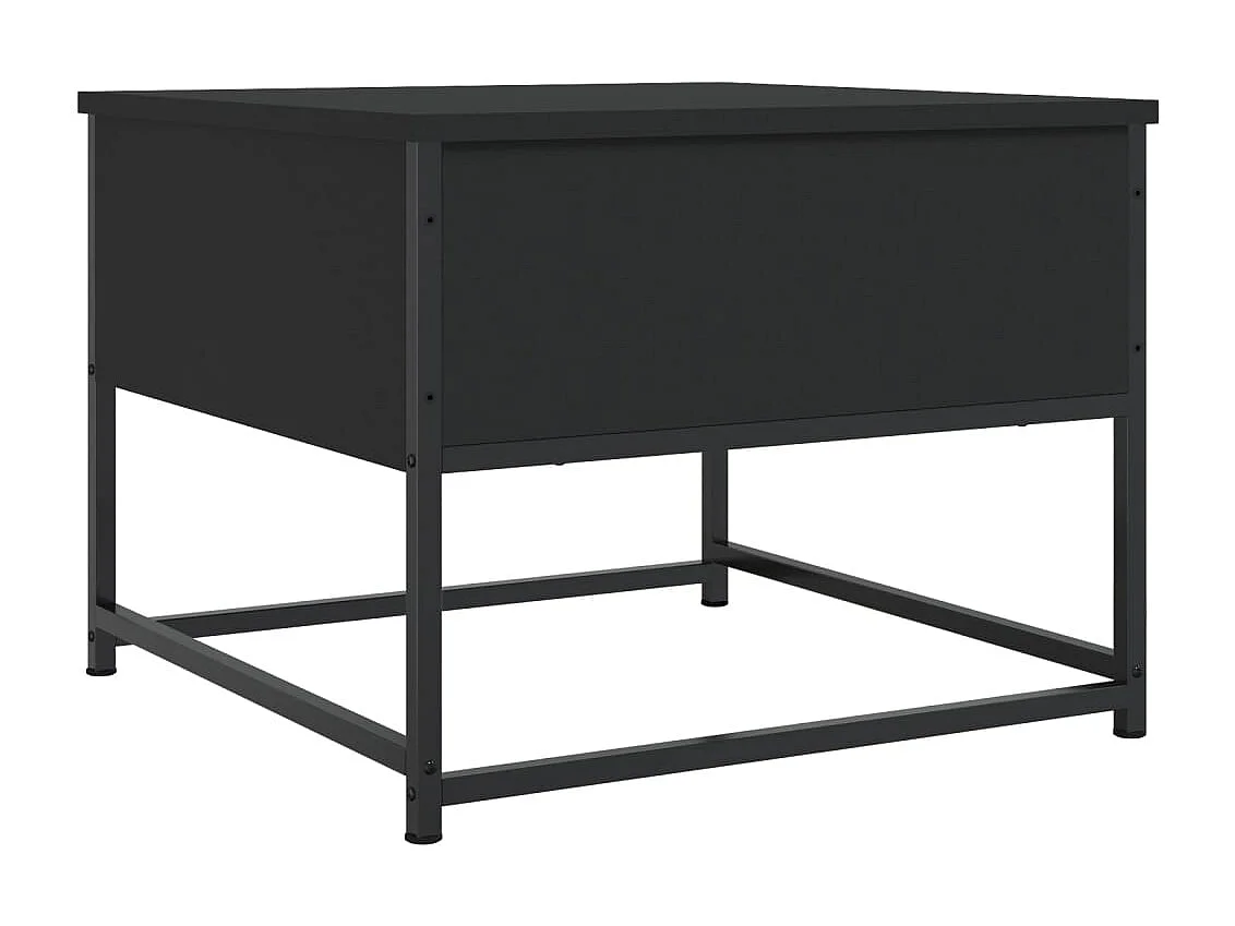 Table basse noir 51x51x40 cm bois d'ingénierie