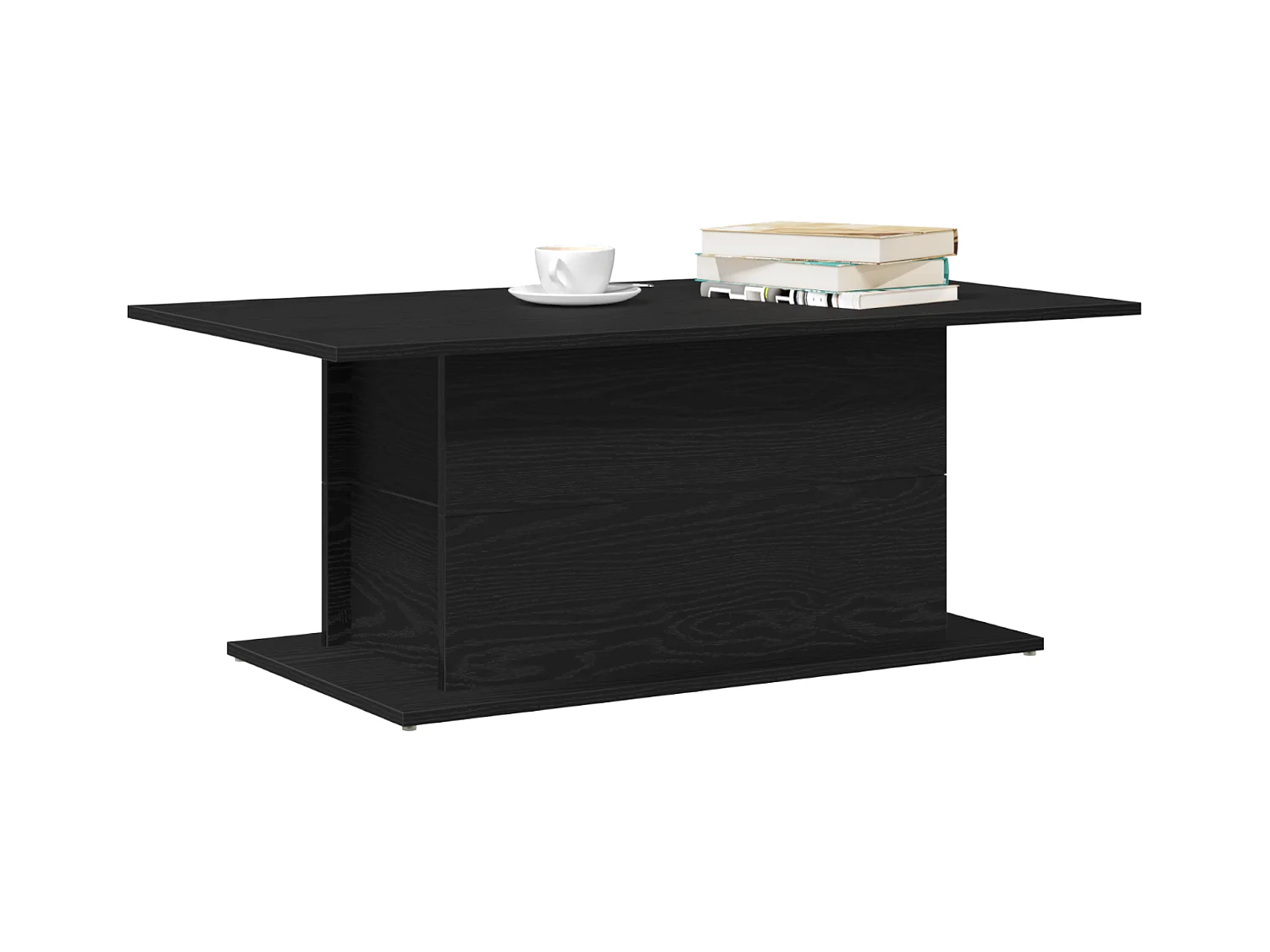 Table basse en chêne noir 102x55,5x40 cm en bois d'ingénierie