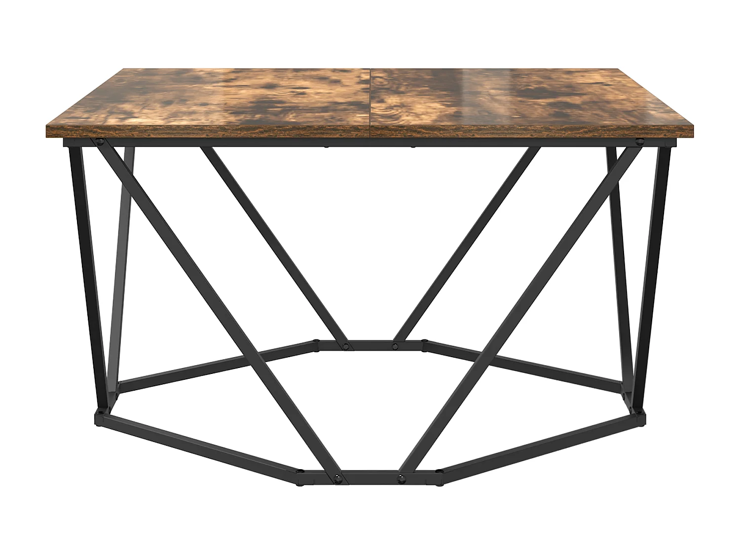 Table basse Chêne fumé 80x80x45 cm Bois reconstitué