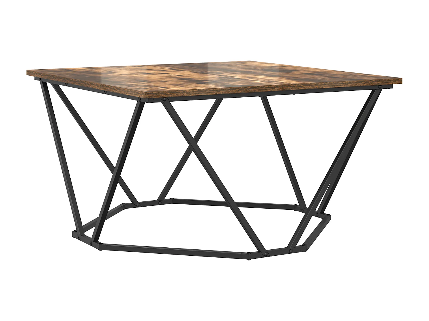 Table basse Chêne fumé 80x80x45 cm Bois reconstitué