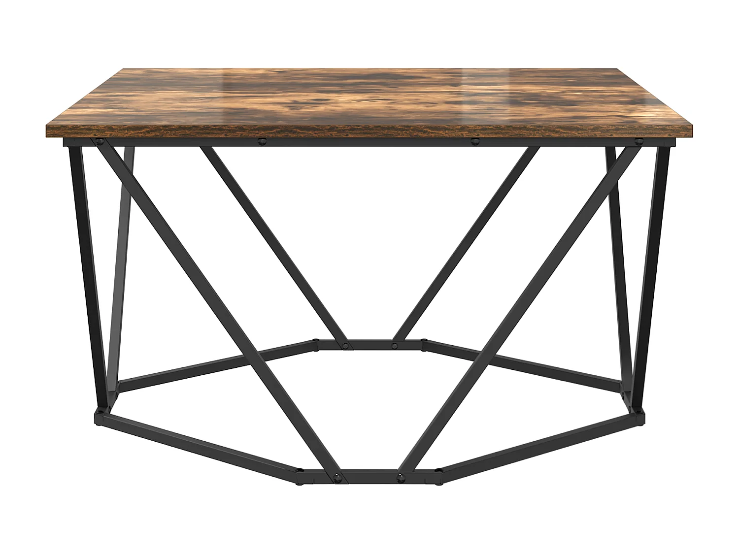 Table basse Chêne fumé 80x80x45 cm Bois reconstitué