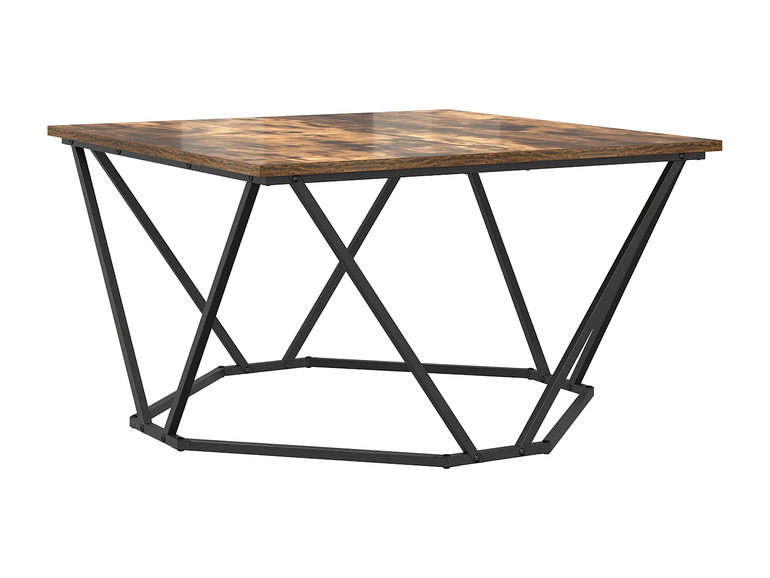 Table basse Chêne fumé 80x80x45 cm Bois reconstitué