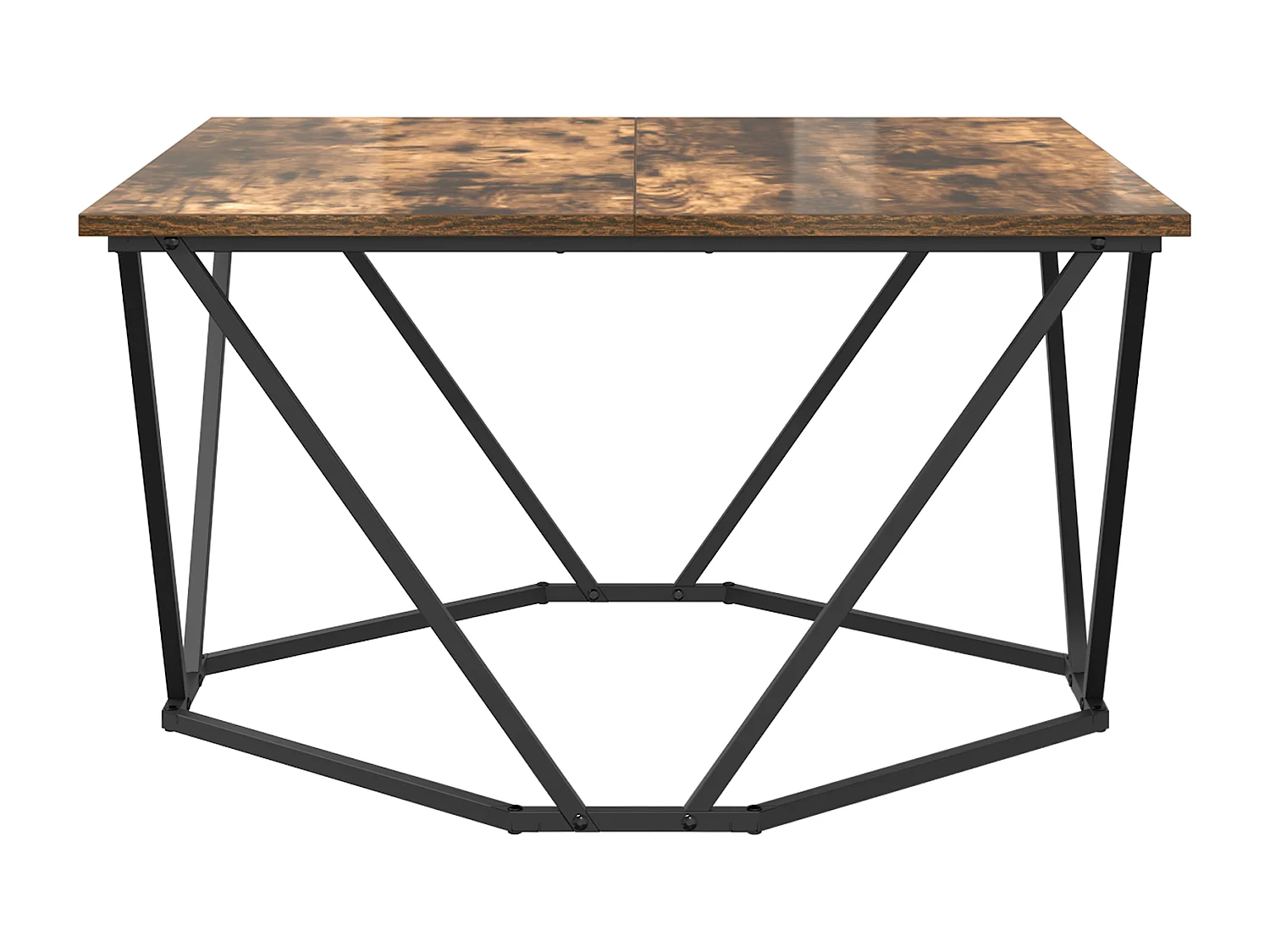 Table basse Chêne fumé 80x80x45 cm Bois reconstitué