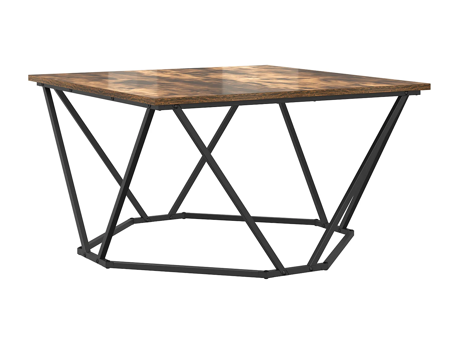 Table basse Chêne fumé 80x80x45 cm Bois reconstitué