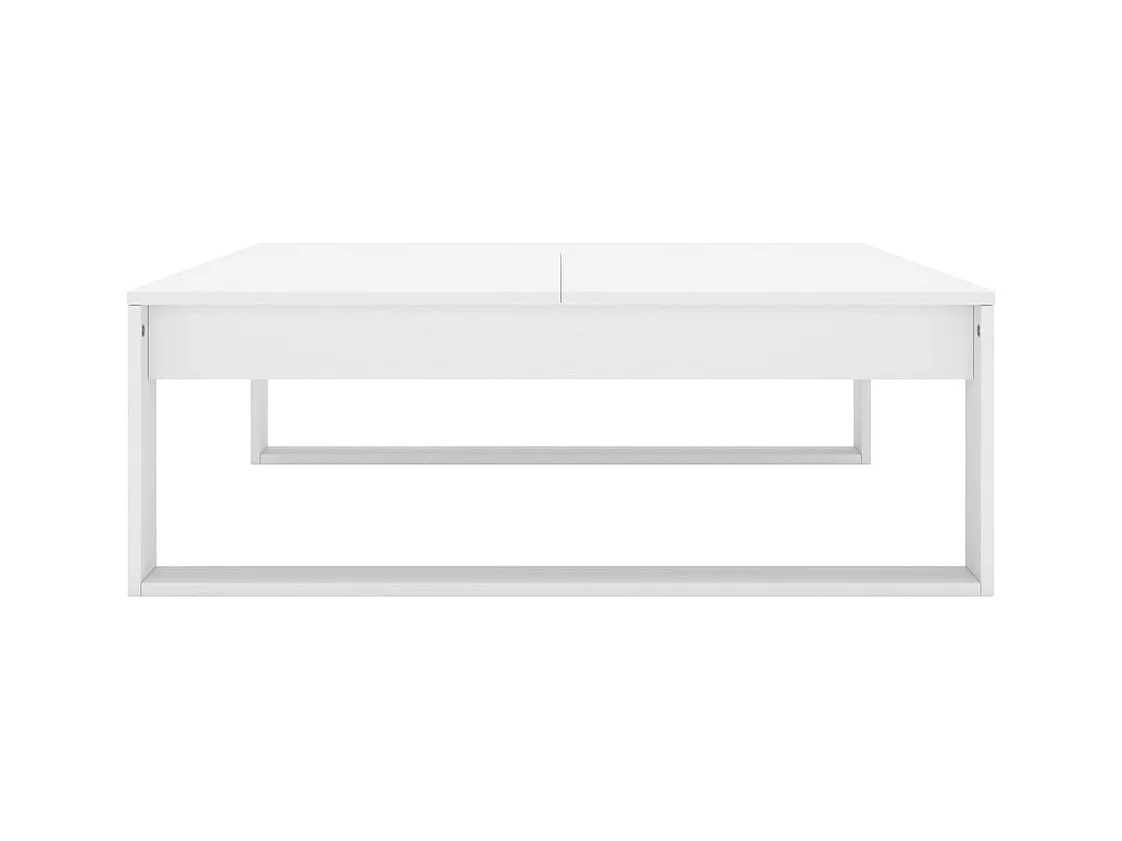 Table basse Blanc 100x100x35 cm Bois d’ingénierie