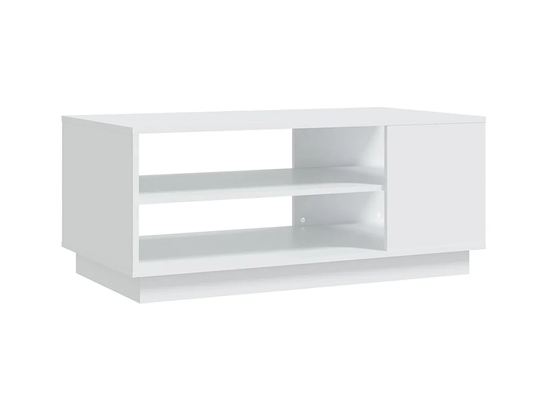 Table basse blanc 102x55x43 cm bois d'ingénierie