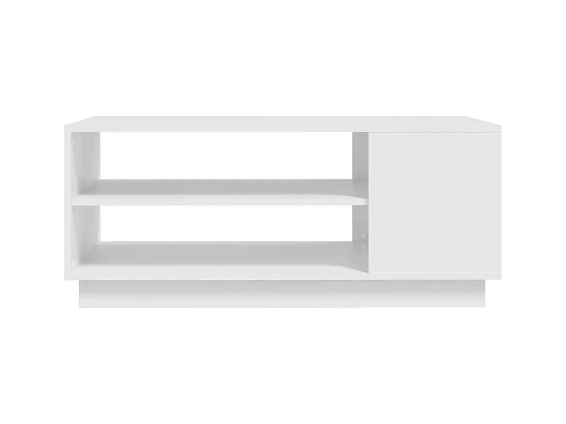 Table basse blanc 102x55x43 cm bois d'ingénierie