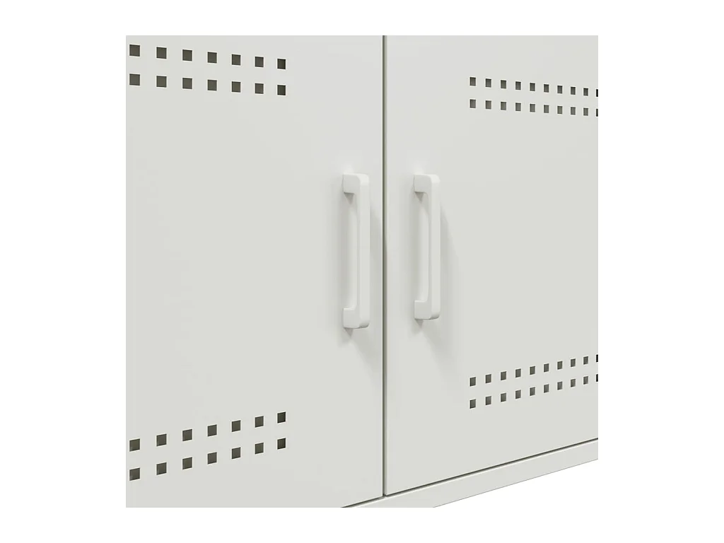 Table basse blanc 68x50x50,5 cm acier