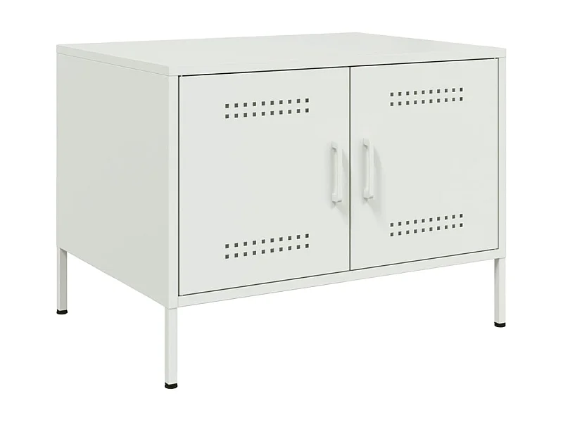 Mesa de centro blanca 68x50x50,5 cm acero