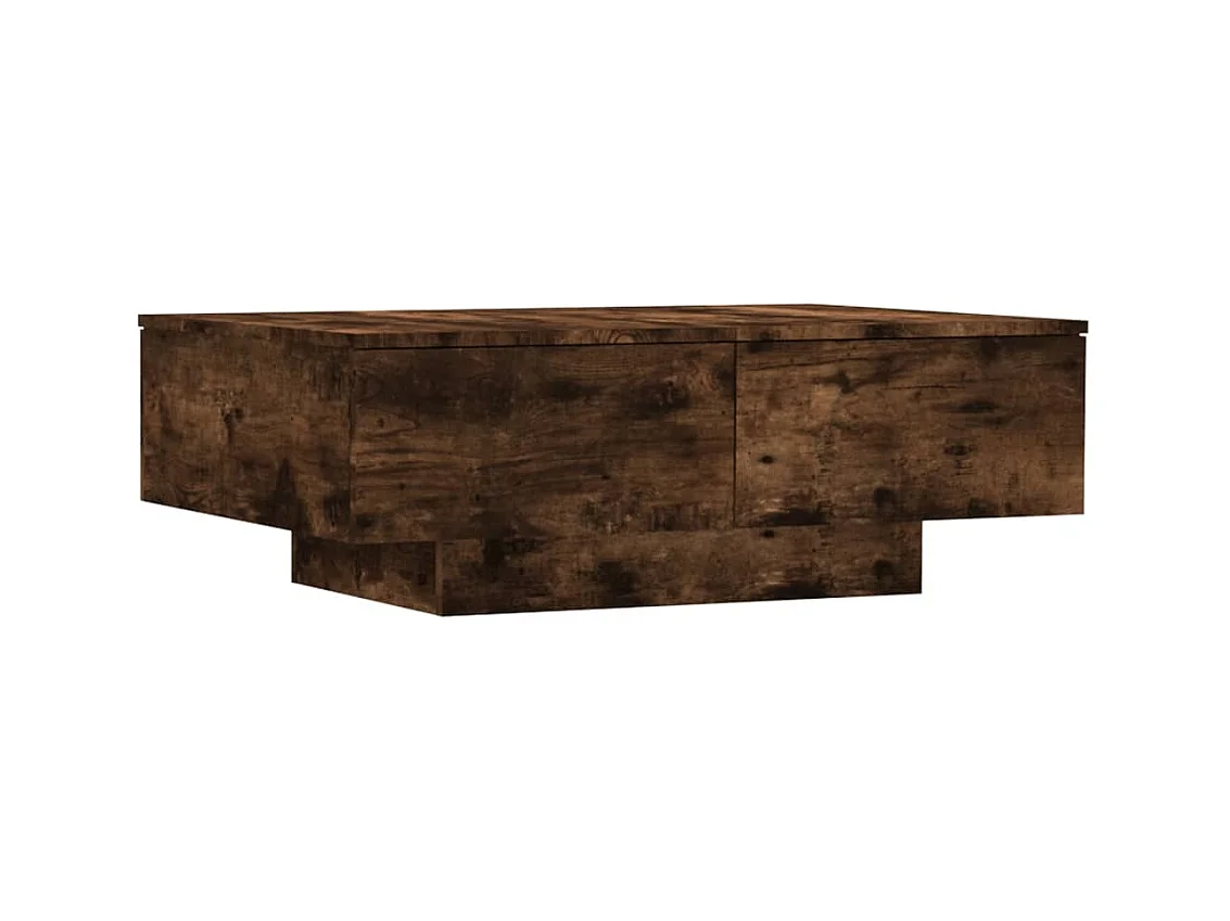 Table basse Chêne fumé 90x60x31 cm Bois d'ingénierie