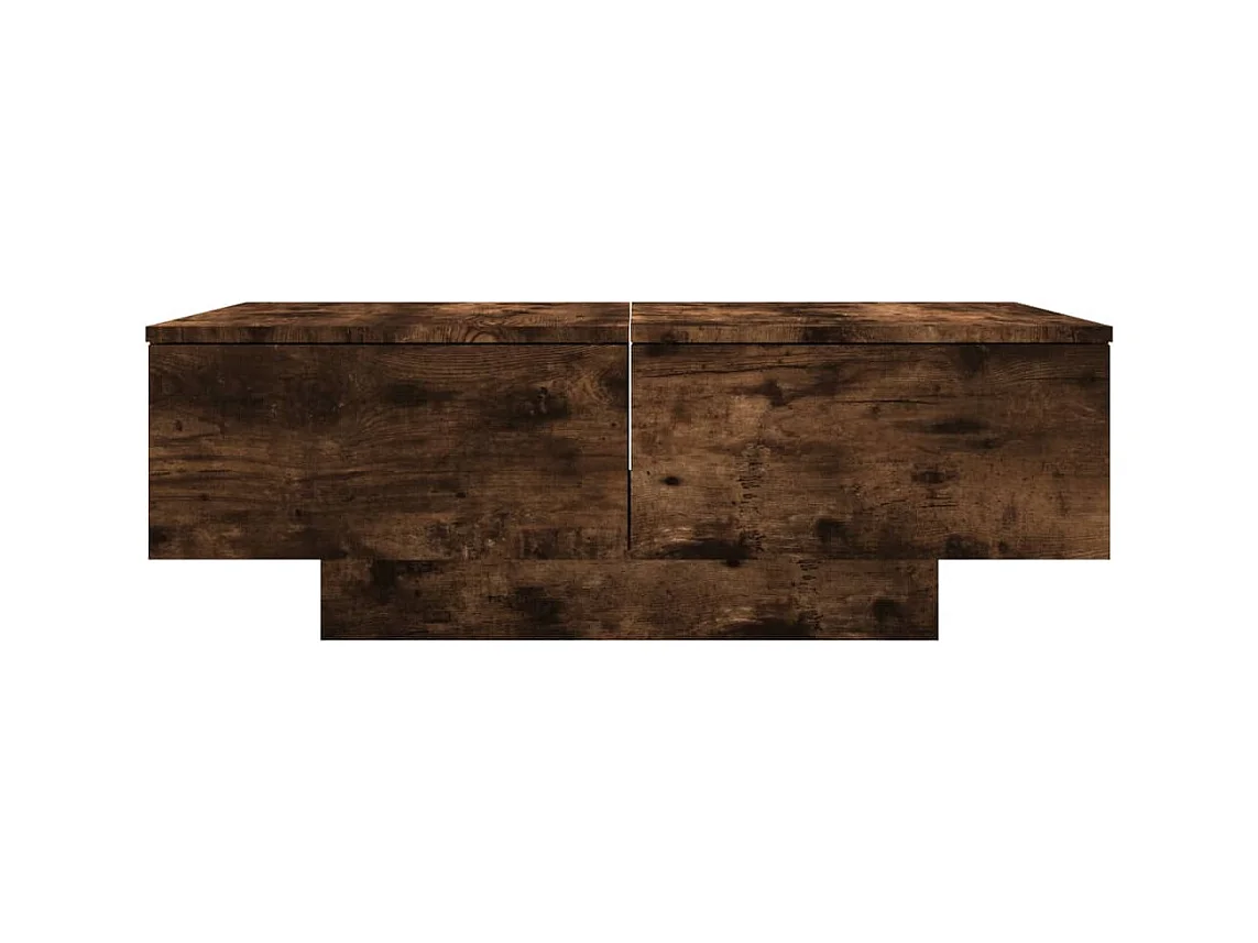 Table basse Chêne fumé 90x60x31 cm Bois d'ingénierie
