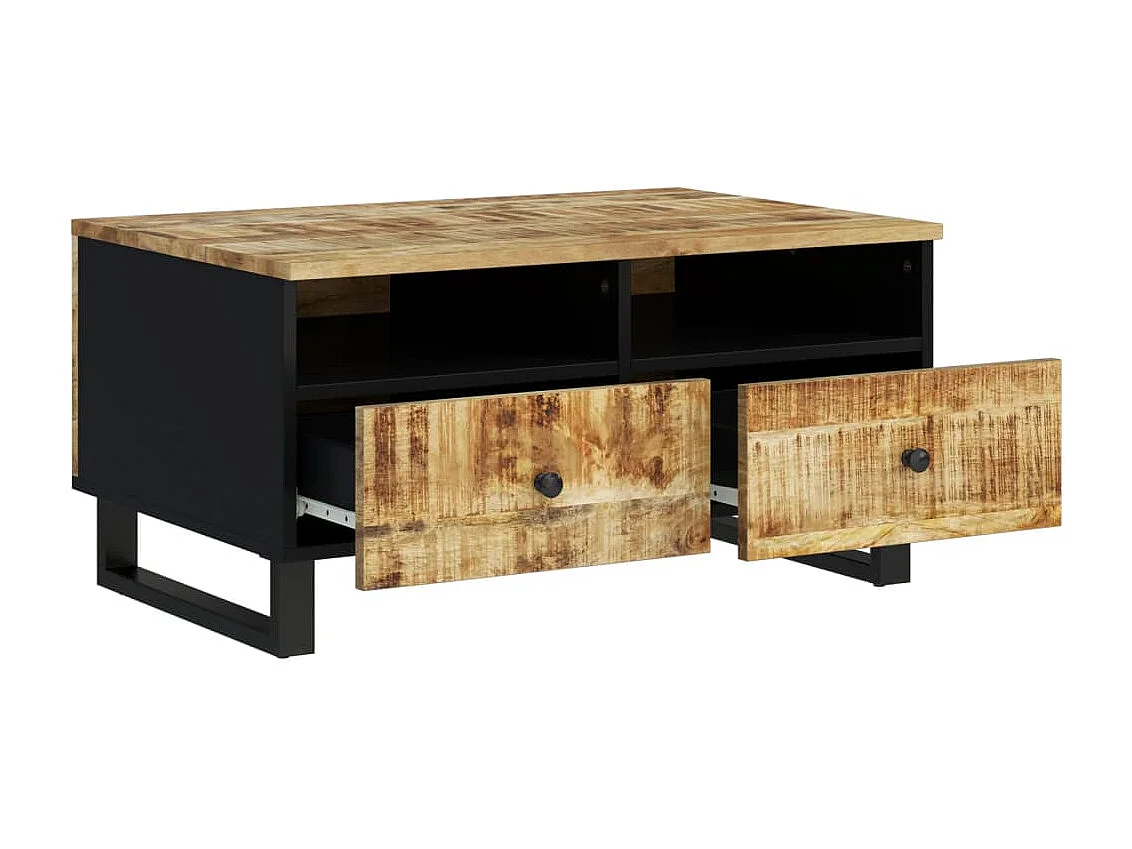 Table basse 80x54x40 cm Bois de manguier solide et d'ingénierie