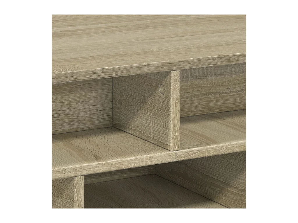 Table basse chêne sonoma 70x70x29 cm bois d'ingénierie