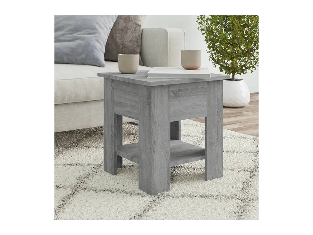 Tavolino Sonoma grigio 40x40x42 cm Legno ingegnerizzato