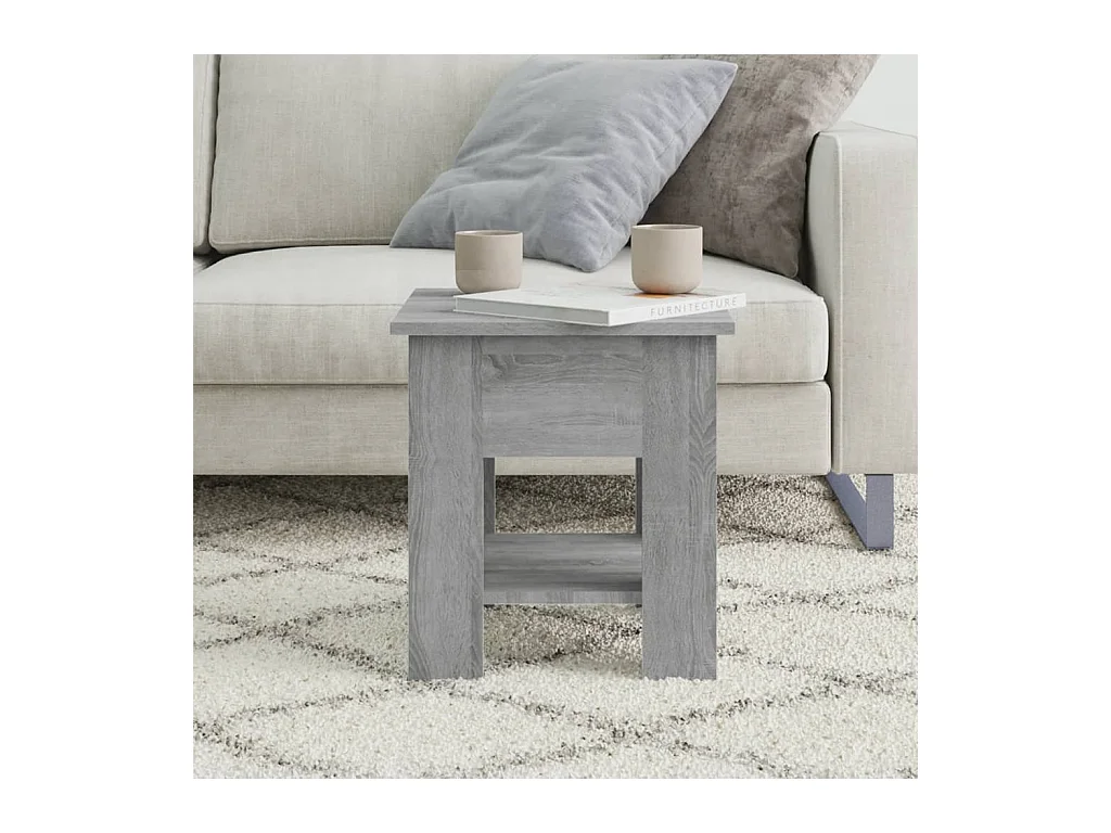 Tavolino Sonoma grigio 40x40x42 cm Legno ingegnerizzato