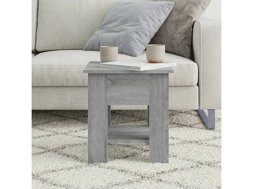 Tavolino Sonoma grigio 40x40x42 cm Legno ingegnerizzato