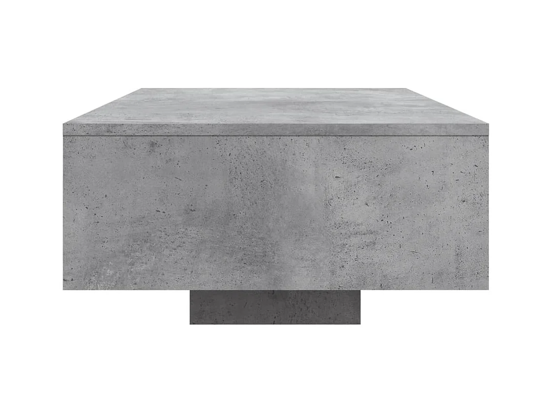 Salontafel met ledverlichting, betongrijs, 85x55x31 cm